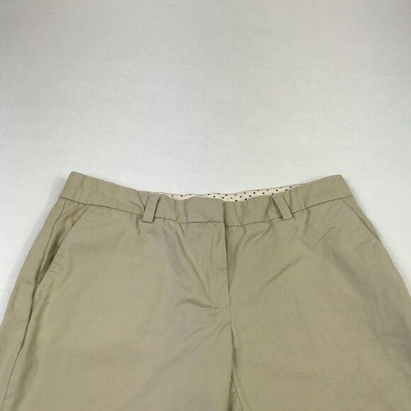 Tommy Hilfiger Womens Cotton Chino Khaki Shorts Beige Flat Front Pockets Size 4 - Picture 2 of 11